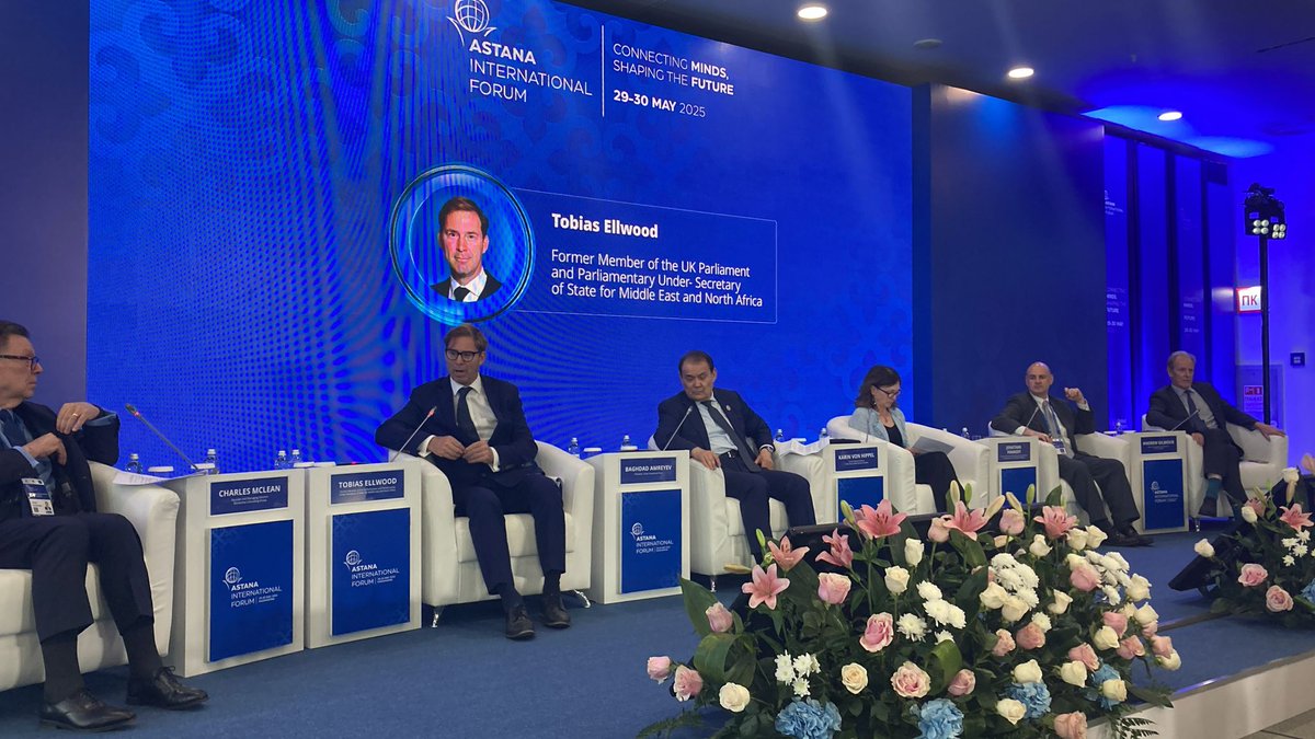 Astana International Forum (@astanaintlforum) on Twitter photo During 'The Challenges of Reconstruction: Towards a New Balance in the Middle East' session at Astana International Forum 2025, Former Member of the UK Parliament and Parliamentary Under-Secretary of State for Middle East and North Africa <a href="/Tobias_Ellwood/">Tobias Ellwood</a> discussed the region's During 'The Challenges of Reconstruction: Towards a New Balance in the Middle East' session at Astana International Forum 2025, Former Member of the UK Parliament and Parliamentary Under-Secretary of State for Middle East and North Africa <a href="/Tobias_Ellwood/">Tobias Ellwood</a> discussed the region's
