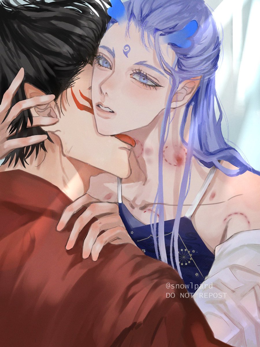 snowlpard's tweet photo. Biting is nezha’s love language 

#藕饼 #oubing https://t.co/aZIfCrMwfO