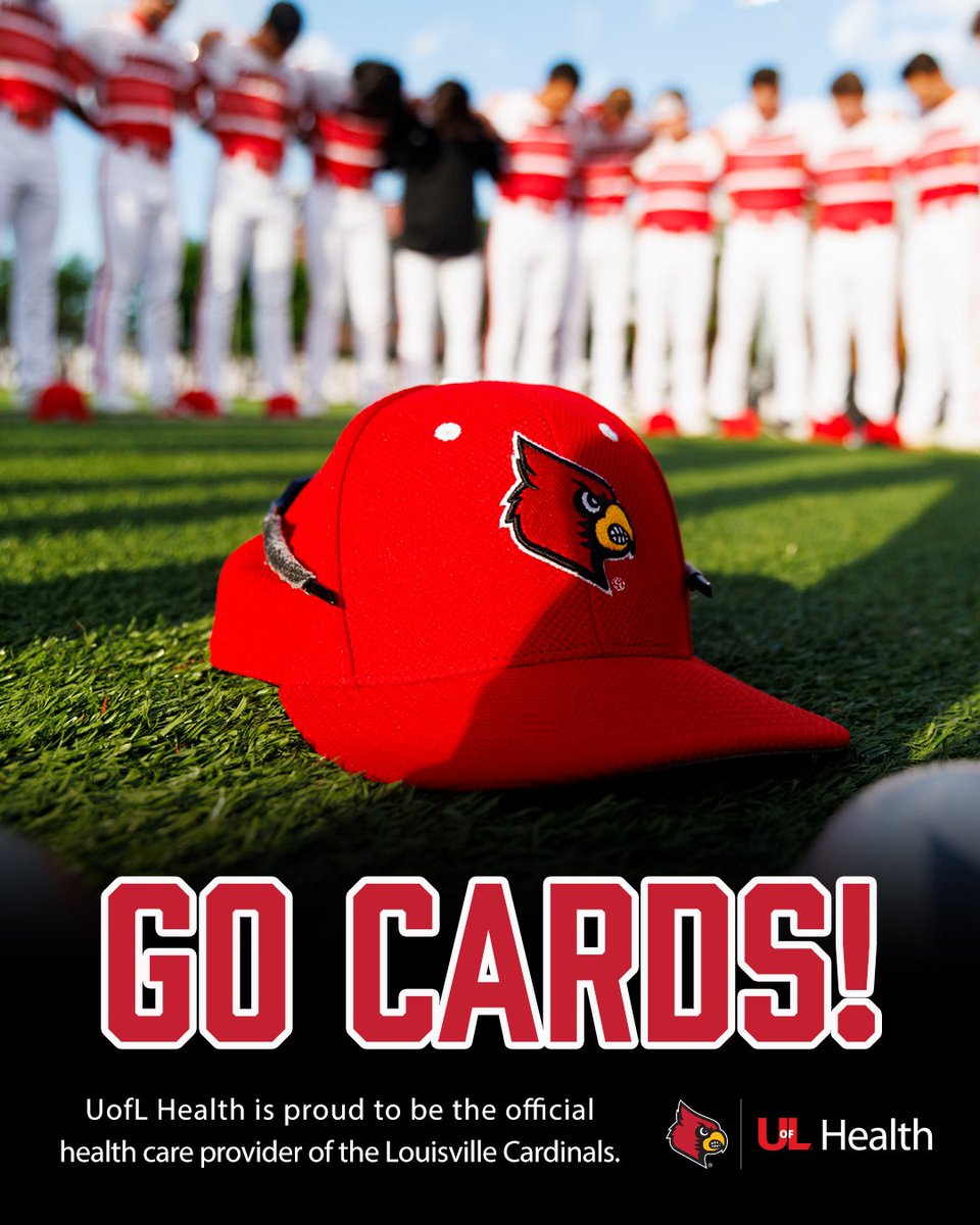 UofL Health (@uoflhealth) on Twitter photo Good luck to <a href="/LouisvilleBSB/">Louisville Baseball</a> as they open 2025 NCAA Division I Baseball Championship play as the No. 2 seed in the Nashville regional Friday afternoon.
#GoCards | #PowerofU Good luck to <a href="/LouisvilleBSB/">Louisville Baseball</a> as they open 2025 NCAA Division I Baseball Championship play as the No. 2 seed in the Nashville regional Friday afternoon.
#GoCards | #PowerofU