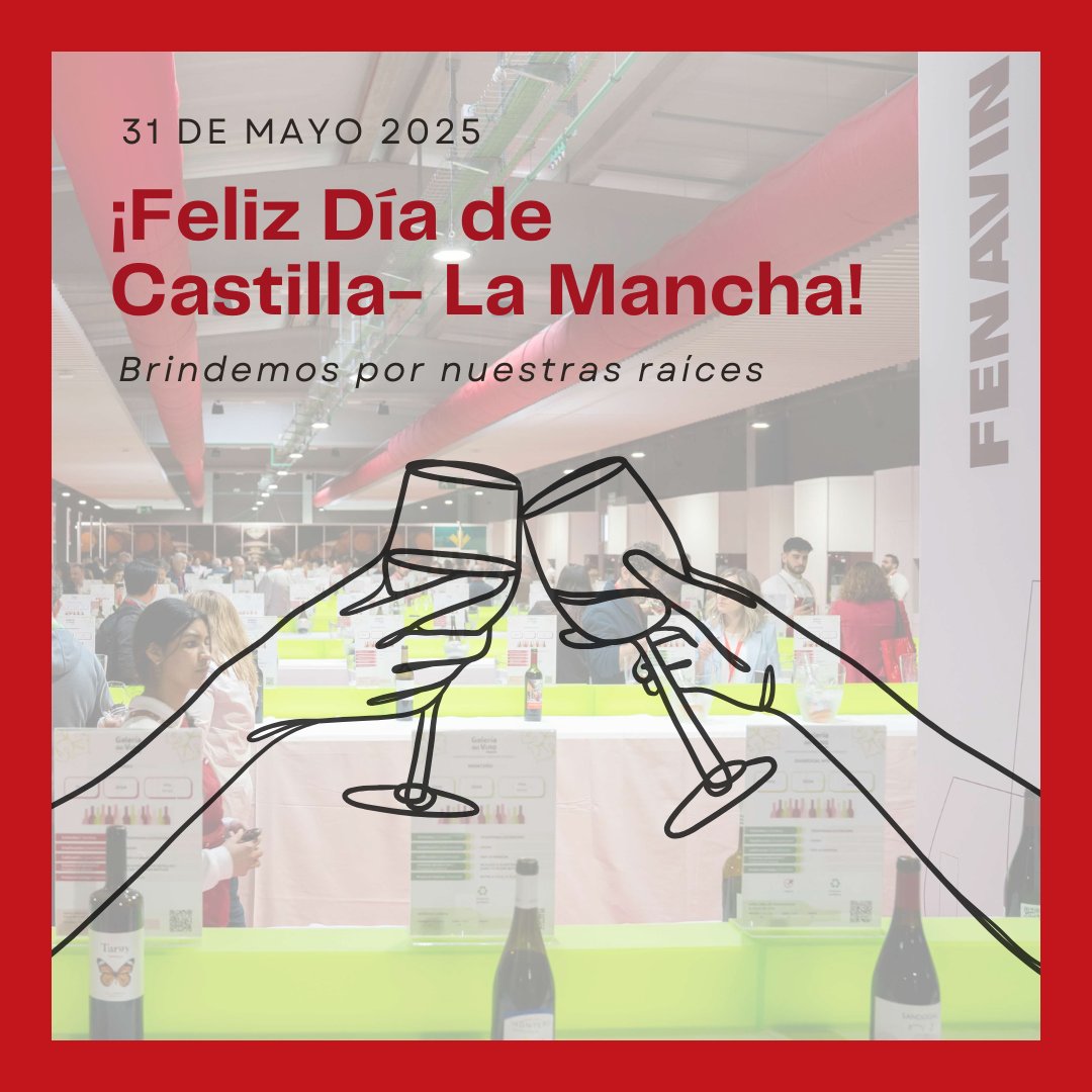 ¡Feliz Día de Castilla-La Mancha 🎉

🥂 Hoy brindamos por lo que somos. Por nuestra tierra, por nuestras raíces, por la cultura que nos une y el vino que nos representa 🍷 

❤️🤍 En el corazón de Castilla-La Mancha, donde el paisaje es viñedo y la tradición se sirve en copa ✨