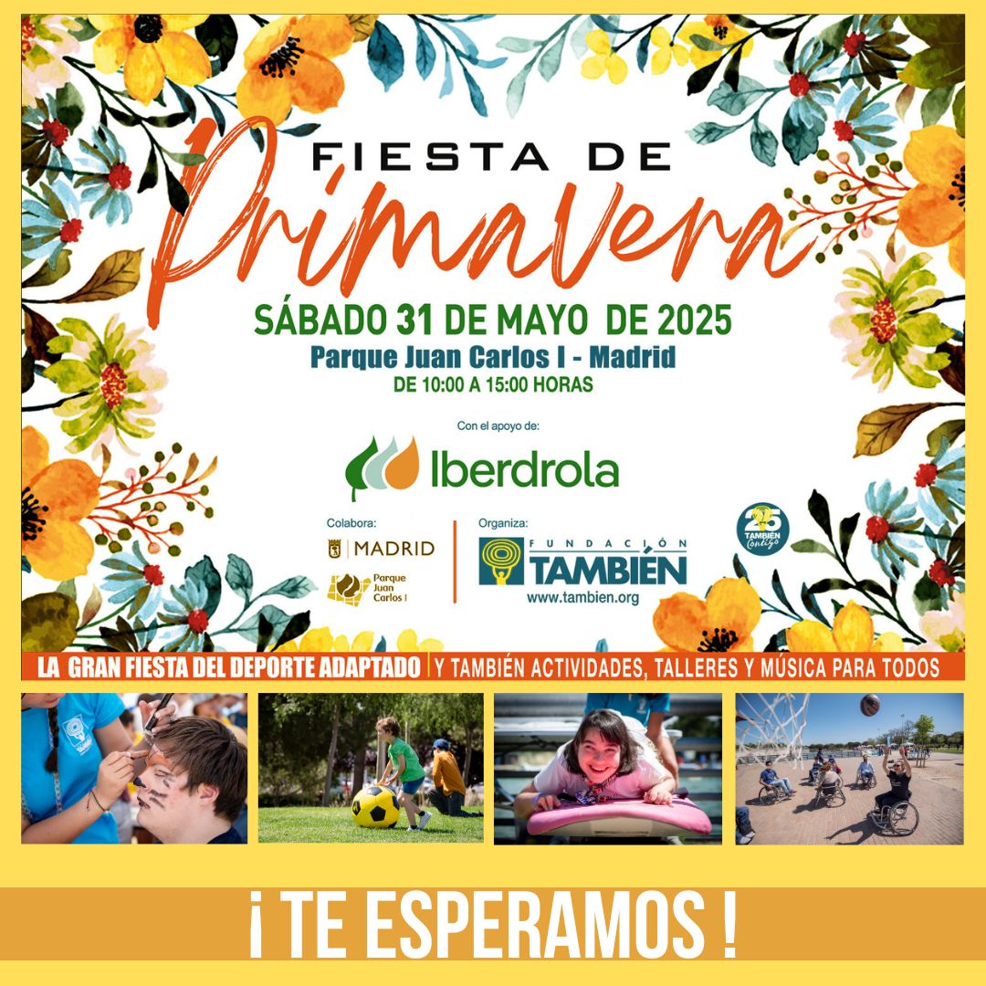 Mañana te esperamos en la Fiesta de Primavera Fundación También junto al embarcadero del Parque Juan Carlos I. ¡Actividades adaptadas para todos! ¡Ven y disfruta! de la inclusión y la diversidad👉  #Actividadesadaptadas #fiestainclusiva #inclusión @Iberdrola