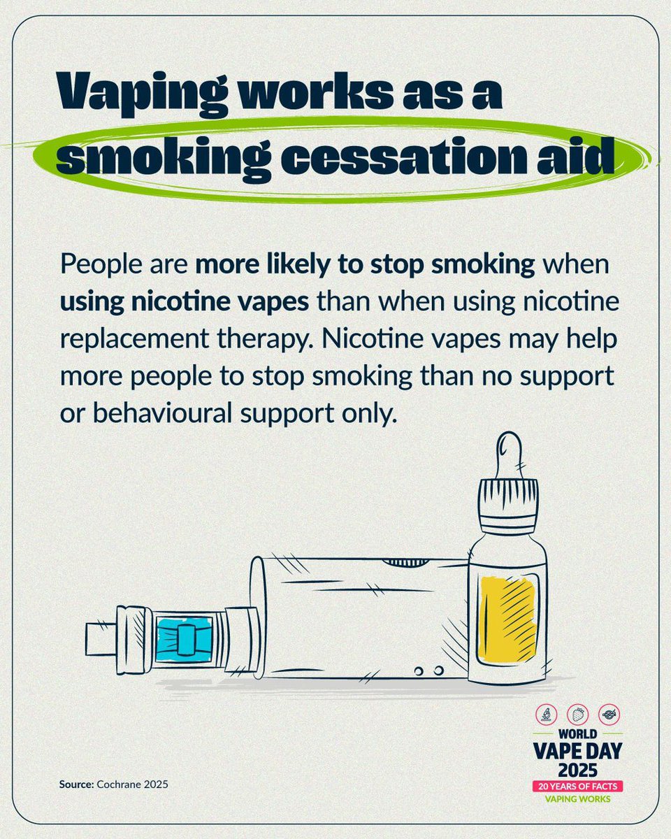 GeniuSquare's tweet image. By taking cues from global leaders like Sweden, the UK, and New Zealand, Nigeria has the opportunity to design harm reduction policies tailored to its unique context and needs.
#VapingWorks