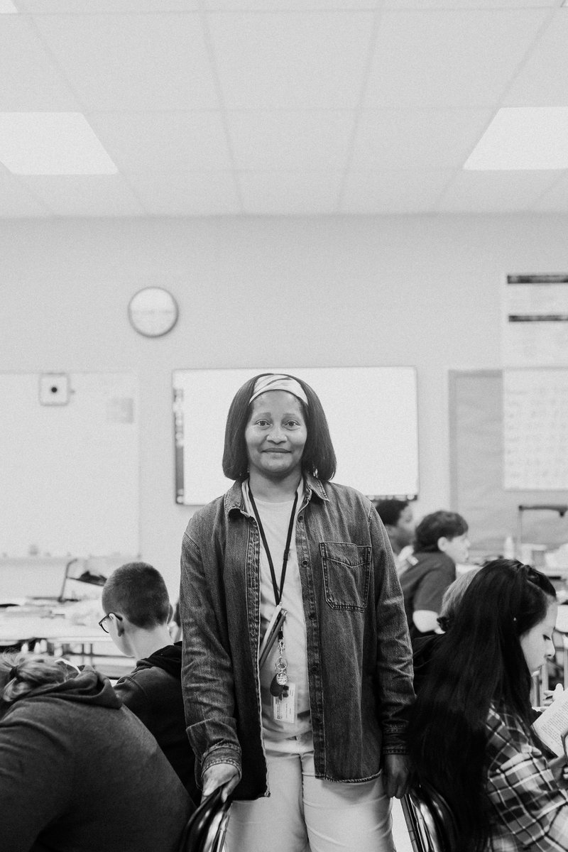 📚💙 Teacher Spotlight: Ms. Catina Roberts

Step into the halls of Crain’s Creek Middle, and you’ll likely hear a cheerful “Hi, Ms. Roberts!” or catch a student offering a quick hug. That’s the daily energy surrounding 8th grade teacher Catina Roberts, who is deeply committed to
