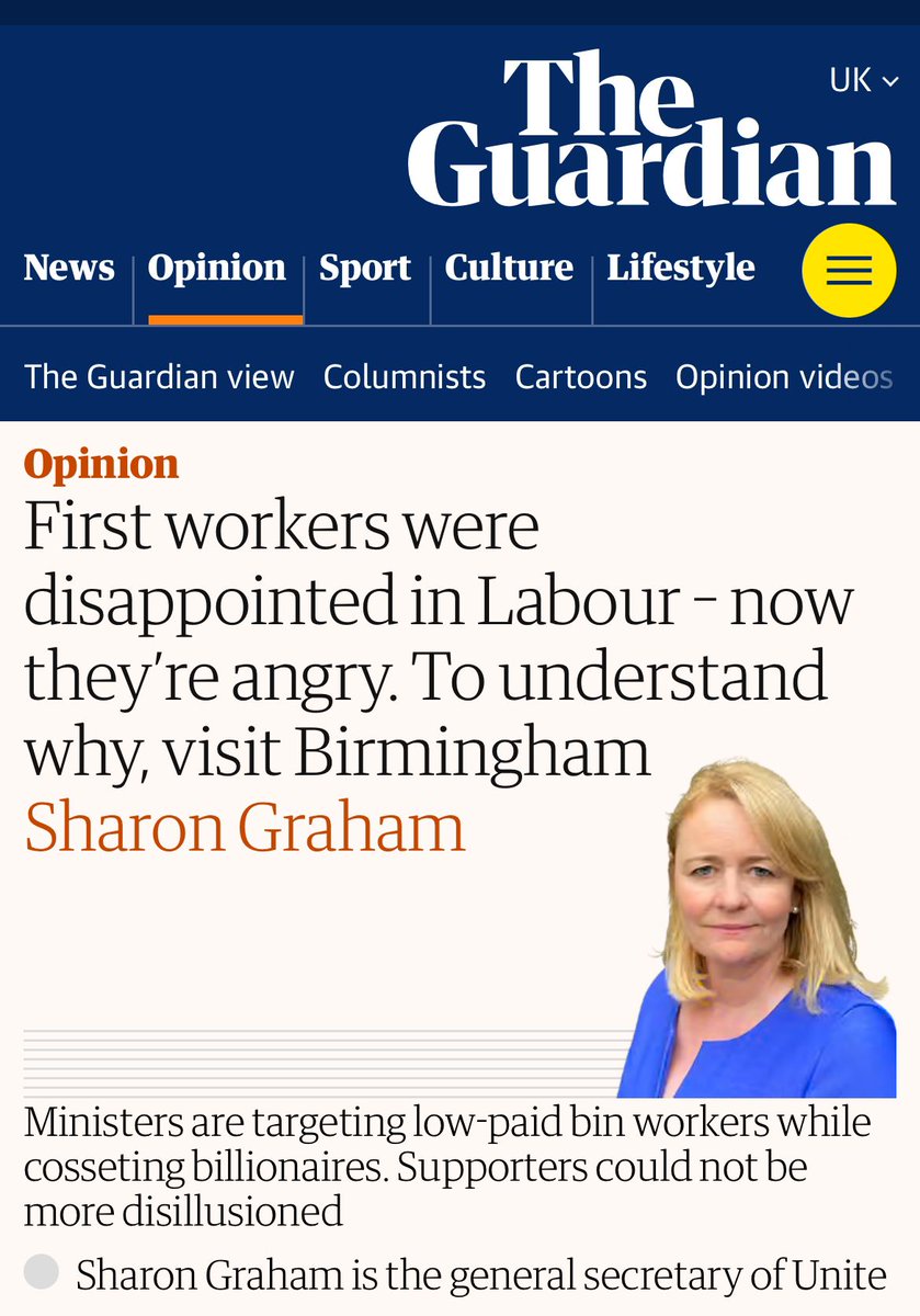 Sharon Graham (@unitesharon) on Twitter photo .<a href="/AngelaRayner/">Angela Rayner</a>, Labour MPs, and the leader of <a href="/BrumLeader/">LeaderofBirmingham</a>, John Cotton, who incidentally has not attended one single negotiation on the bin strike, have spent weeks, if not months, demanding that our members should simply accept “the fair and reasonable offer on the table”. The .<a href="/AngelaRayner/">Angela Rayner</a>, Labour MPs, and the leader of <a href="/BrumLeader/">LeaderofBirmingham</a>, John Cotton, who incidentally has not attended one single negotiation on the bin strike, have spent weeks, if not months, demanding that our members should simply accept “the fair and reasonable offer on the table”. The