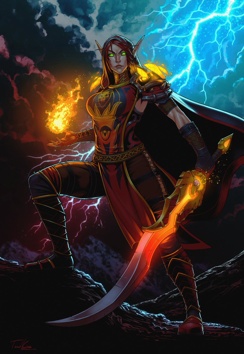 DamnToadKing's tweet image. So here is the last artwork in this queue. Thanks to everyone, commissioners, supporters!
Comm for @glathryel 🔥
I'm going on vacation, see you at the end of June😎
#commissionart #artshare #fantasyart #warcraft