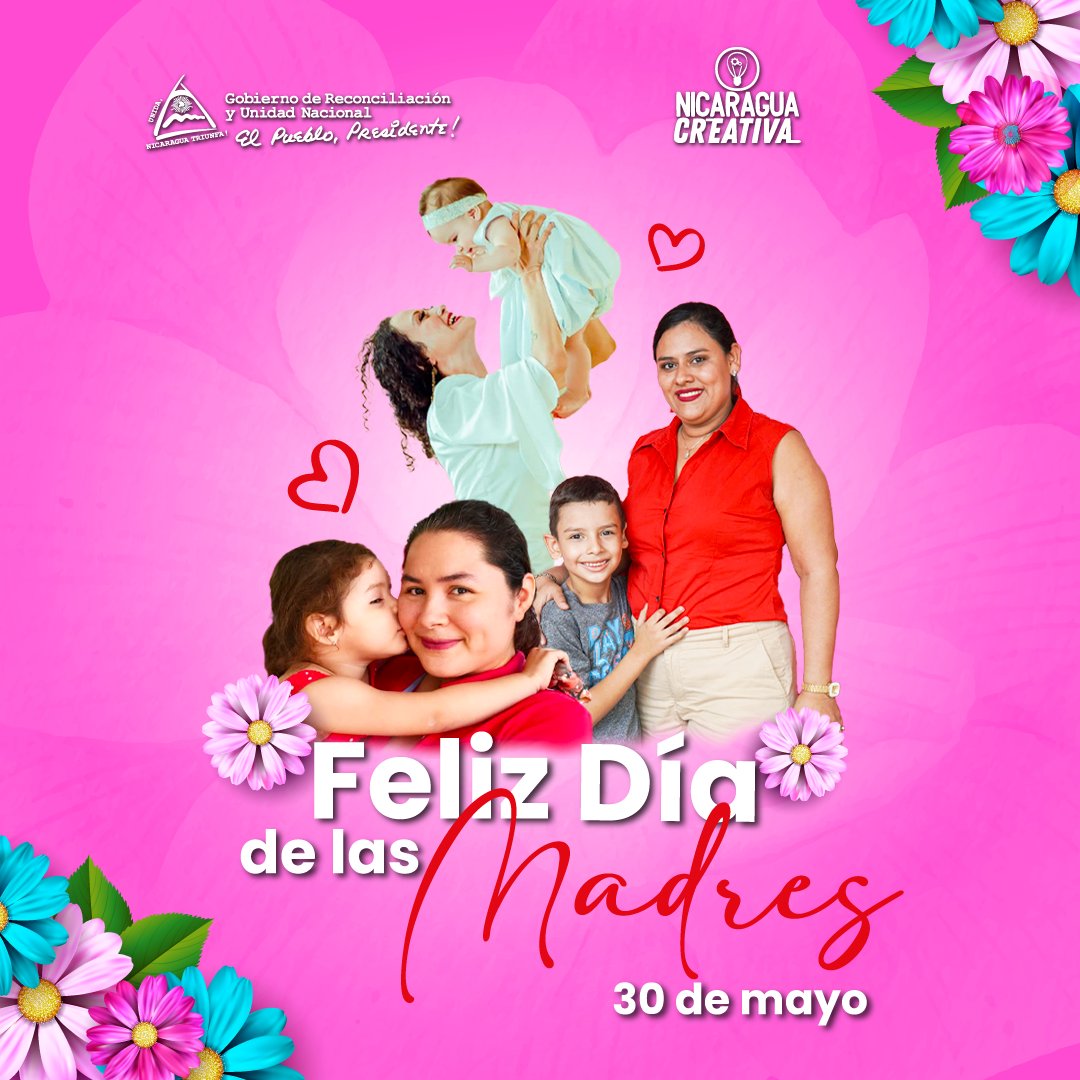 En este día, expresamos nuestro amor, respeto y admiración a cada madre nicaragüense, guardianas de la vida, sembradoras de valores, pilares de unión y esperanza de cada hogar. 

#EconomíaCreativaNicaragua