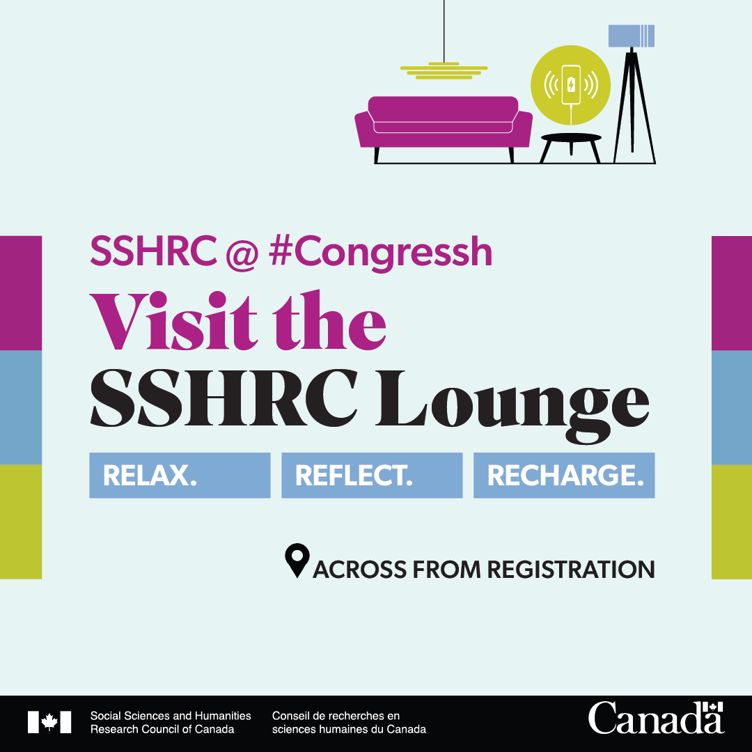 SSHRC_CRSH's tweet photo. #Congressh 2025 kicks off @GBCollege and the SSHRC Lounge is open! Come relax, reflect and recharge. @federation_hss https://t.co/USNjf13g9u https://t.co/AeLlzk7l4o