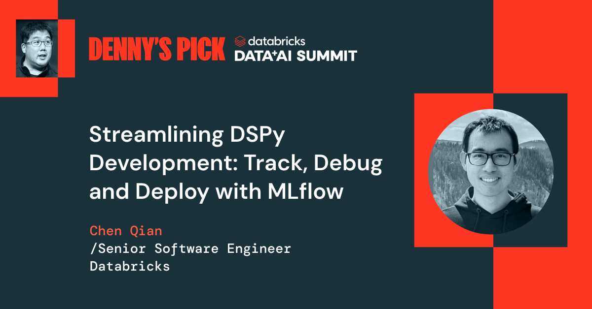 dennylee (@dennylee) on Twitter photo #DennysPick 🌟 If you’re building GenAI applications with DSPy and want full observability, seamless debugging, and true MLOps best practices, this session is a must-see at <a href="/Data_AI_Summit/">#DataAISummit</a>!
I’m excited to recommend “Streamlining DSPy Development: Track, Debug, and Deploy With #DennysPick 🌟 If you’re building GenAI applications with DSPy and want full observability, seamless debugging, and true MLOps best practices, this session is a must-see at <a href="/Data_AI_Summit/">#DataAISummit</a>!
I’m excited to recommend “Streamlining DSPy Development: Track, Debug, and Deploy With