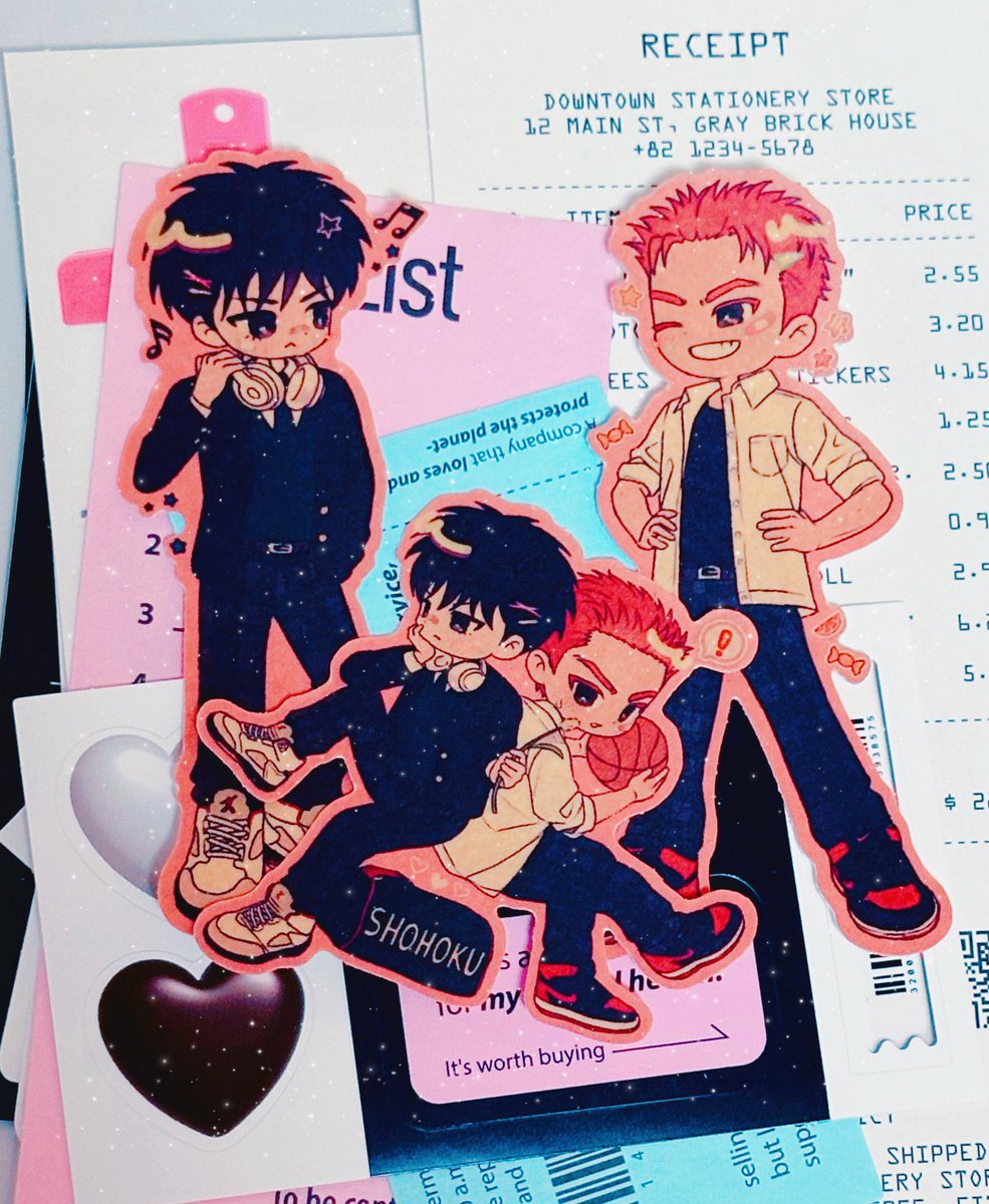 🩷 탱백온 태3a JE님 부스에서 조각 스티커 나눔을 합니다 (크라프트지) 🩷 한 세트씩 가져가 주세요!! 실제 색감은 더 진해요><