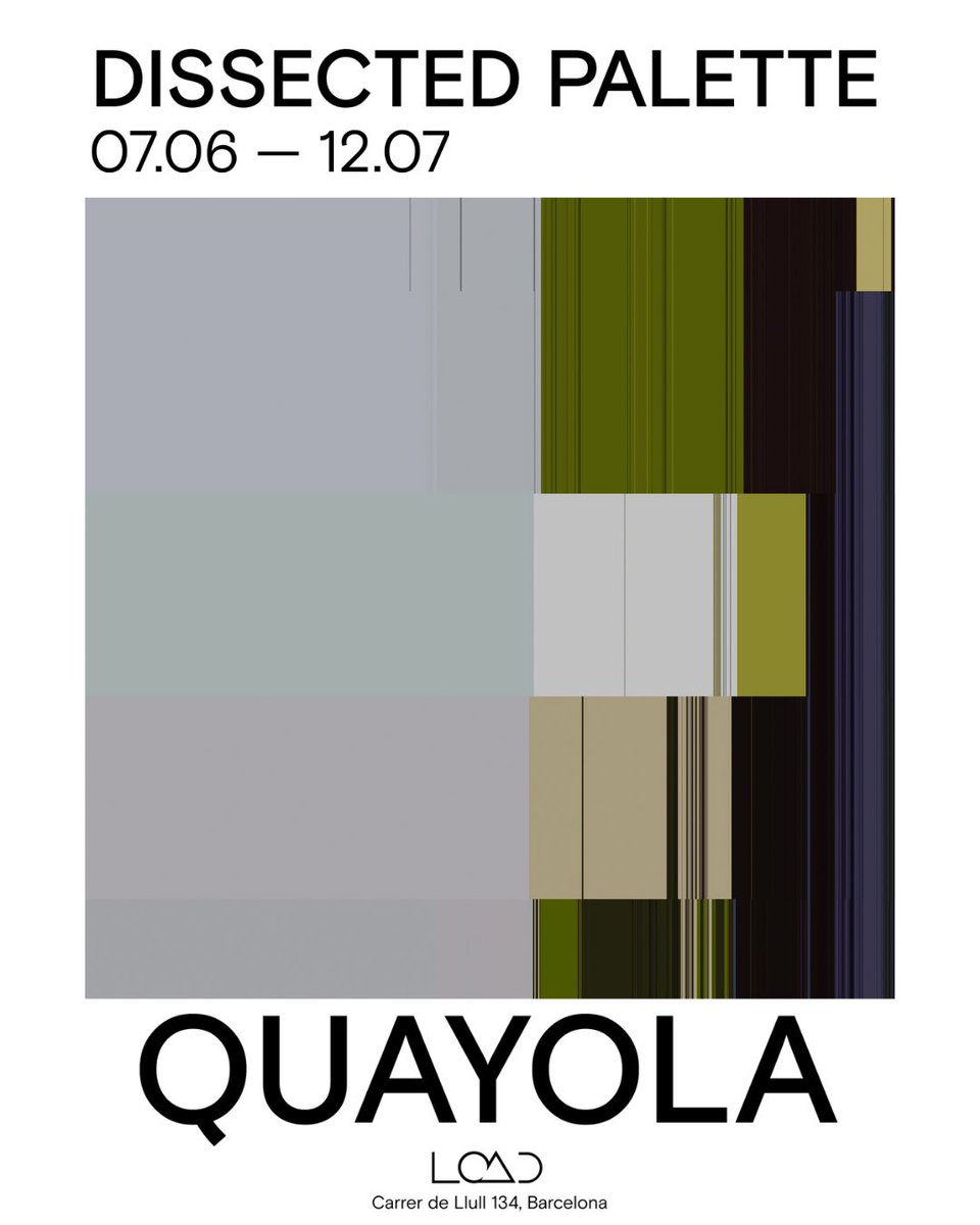 LOADgallery's tweet image. New opening date for Quayola's solo exhibition Dissected Palette
We are thrilled to announce a solo show by Quayola,the artist behind this year's Casa Batlló mapping. Known for his monumental video works and computational landscapes, Quayola will present two core series:…