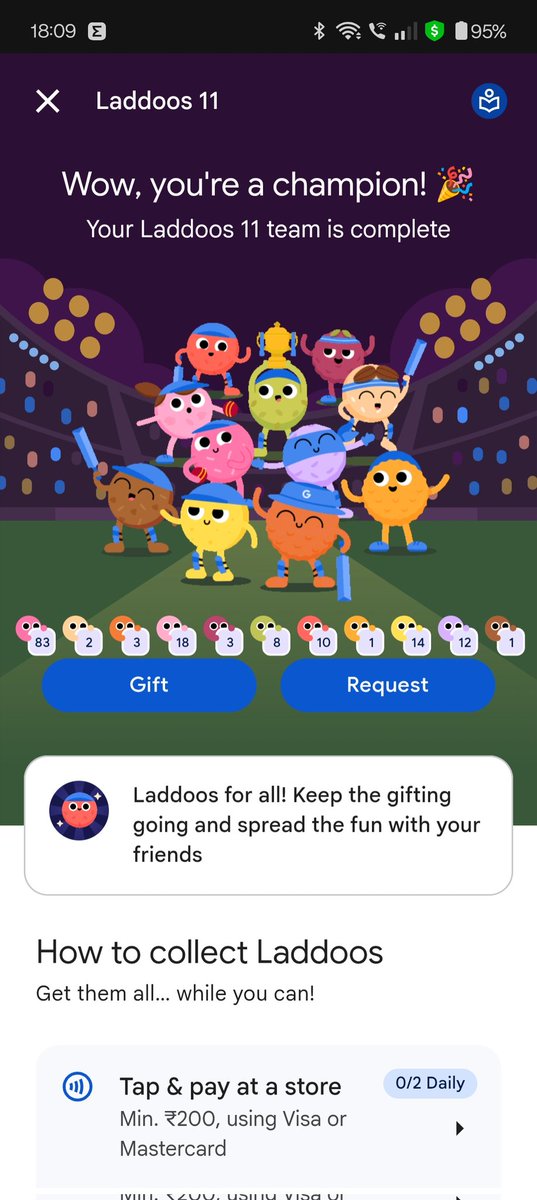 Anyone interested in some delicious gpay laddoos? Freshly made and absolutely delightful - perfect for sharing! Let me know if you’d like some 😊

#gpay
#gpayrewards
#gpayladdoo
#gpayladdoos