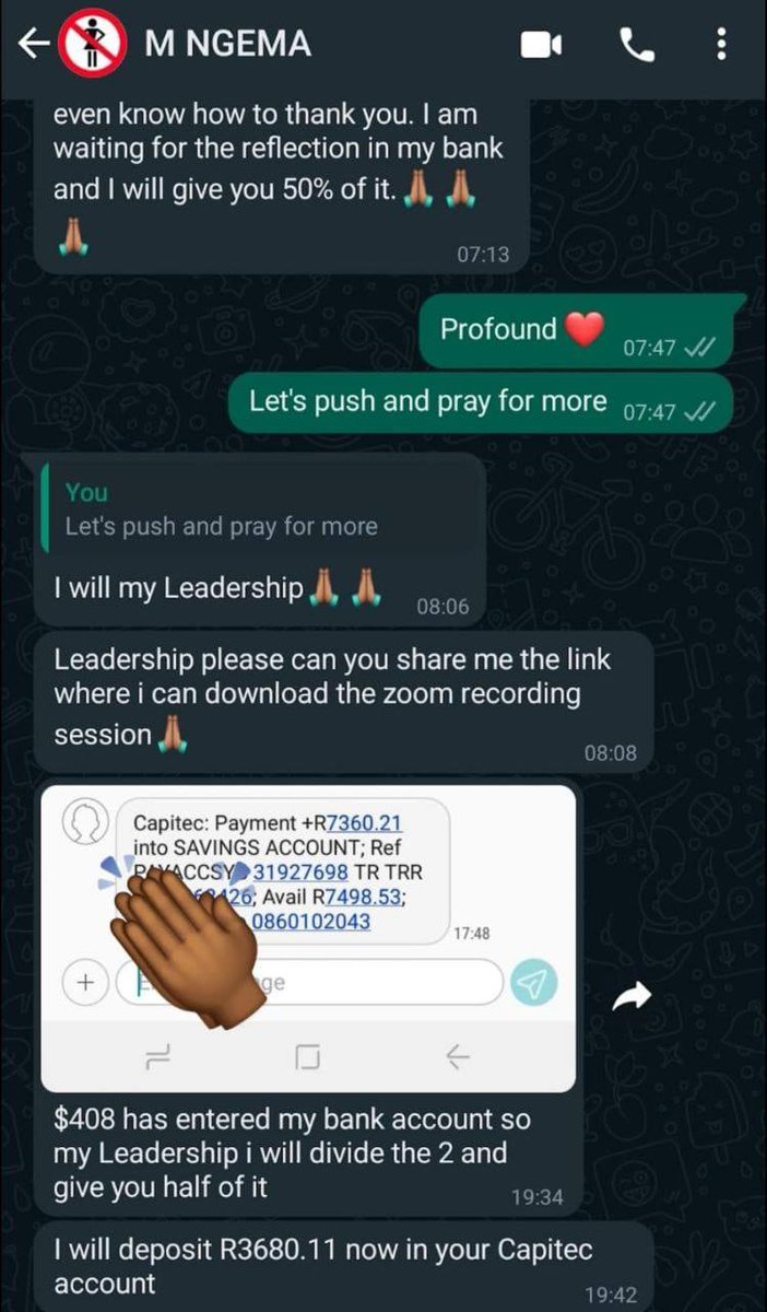 Account Management Available to the public 

🔹Option 1 R1000 / 50$

- Target = R11 500 / 600$
- Duration 8 to 12 days
- Deriv.com accounts only 
- 50/50 Profits Share 
- We only have 1 space

To get started contact me for more info:
wa.me/+2349150805099