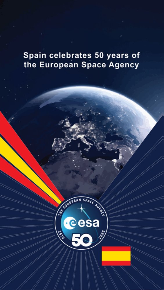 Agencia Espacial Española (AEE) (@aee_gob) on Twitter photo ¡¡Felicidades a la @ESA que hoy celebra 50 años!!.👏👏
El 30 de mayo de 1975 se firmó la Convención para crear la Agencia Espacial Europea.🚀🇪🇺
España como país firmante está doblemente de enhorabuena. La <a href="/aee_gob/">Agencia Espacial Española (AEE)</a> es la voz del sector espacial 🇪🇸en ESA🇪🇺🛰️🪐
🎉#50YearsOfESA 🎉 ¡¡Felicidades a la @ESA que hoy celebra 50 años!!.👏👏
El 30 de mayo de 1975 se firmó la Convención para crear la Agencia Espacial Europea.🚀🇪🇺
España como país firmante está doblemente de enhorabuena. La <a href="/aee_gob/">Agencia Espacial Española (AEE)</a> es la voz del sector espacial 🇪🇸en ESA🇪🇺🛰️🪐
🎉#50YearsOfESA 🎉