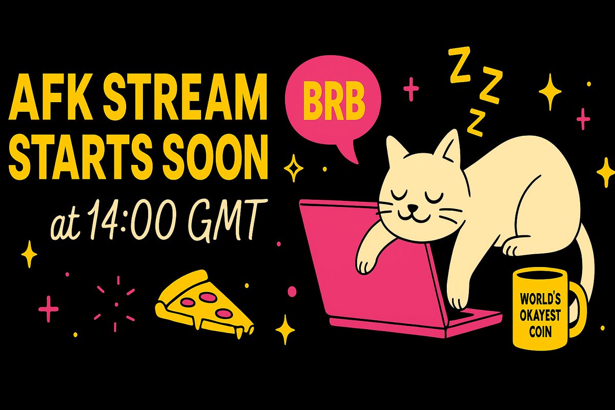 $AFK Launch Livestream kicks off at 14:00 GMT.
Don’t miss it — or do. It’s AFK, we get it