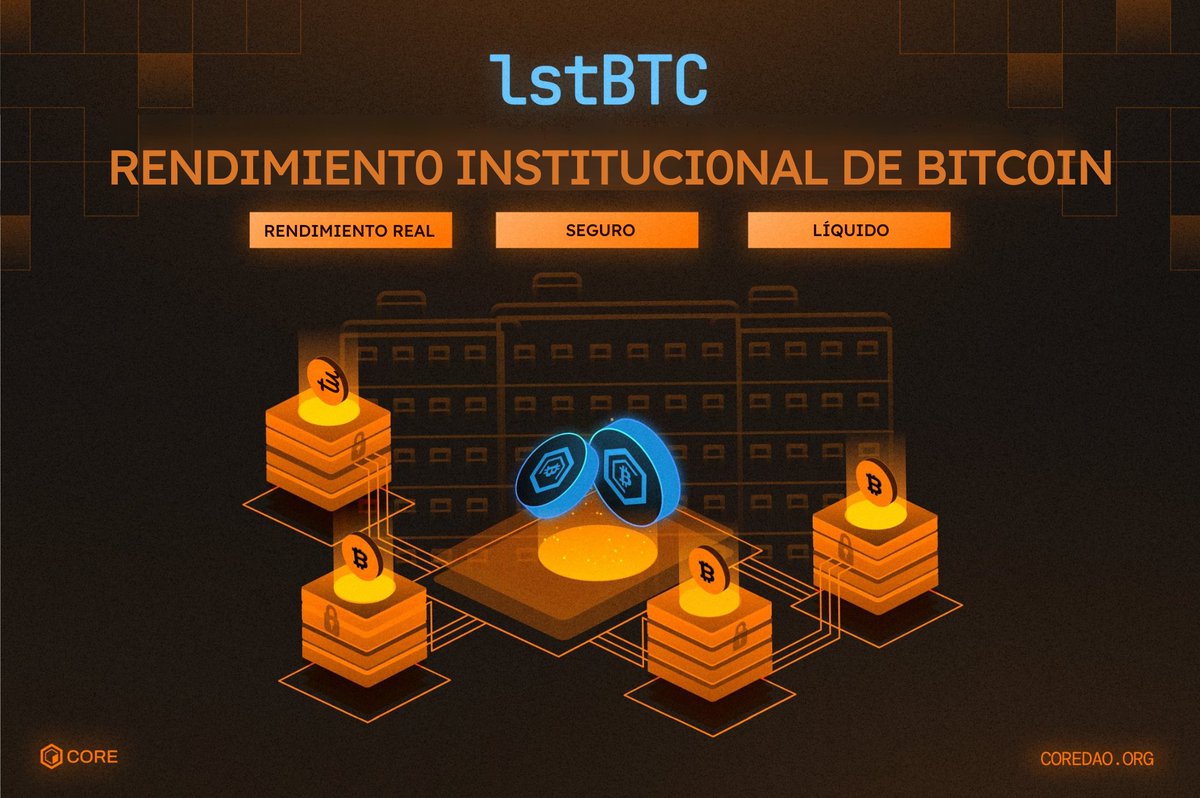 Las instituciones han tenido dificultades para hacer que Bitcoin sea productivo y utilizable.
 lstBTC lo soluciona. 💧

Aporta rendimiento real 📈, liquidez total 💰 y custodia segura 🔒 en un solo activo.

Diseñado específicamente para el capital institucional. 🔶