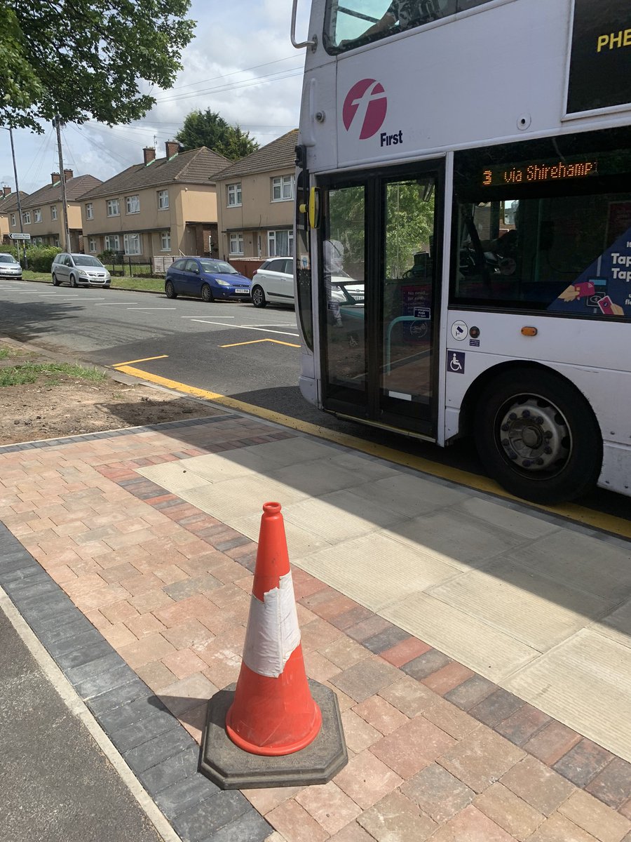Great to finally see the Moore Grove bus stop have somewhere for residents to stand!