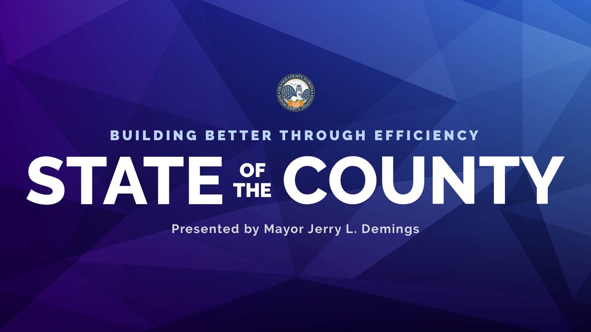 Orange County FL (@orangecofl) on Twitter photo Don't miss the 2025 State of the County presented by <a href="/OCFLMayor/">Orange County Mayor Jerry L. Demings</a>. Learn about key accomplishments and our continued focus on building better through efficiency.
๐
June 6, 2025
๐ฅ 8 a.m.
๐ Orange County Convention Center
๐ RSVP: ocfl.net/SOC Don't miss the 2025 State of the County presented by <a href="/OCFLMayor/">Orange County Mayor Jerry L. Demings</a>. Learn about key accomplishments and our continued focus on building better through efficiency.
๐
June 6, 2025
๐ฅ 8 a.m.
๐ Orange County Convention Center
๐ RSVP: ocfl.net/SOC