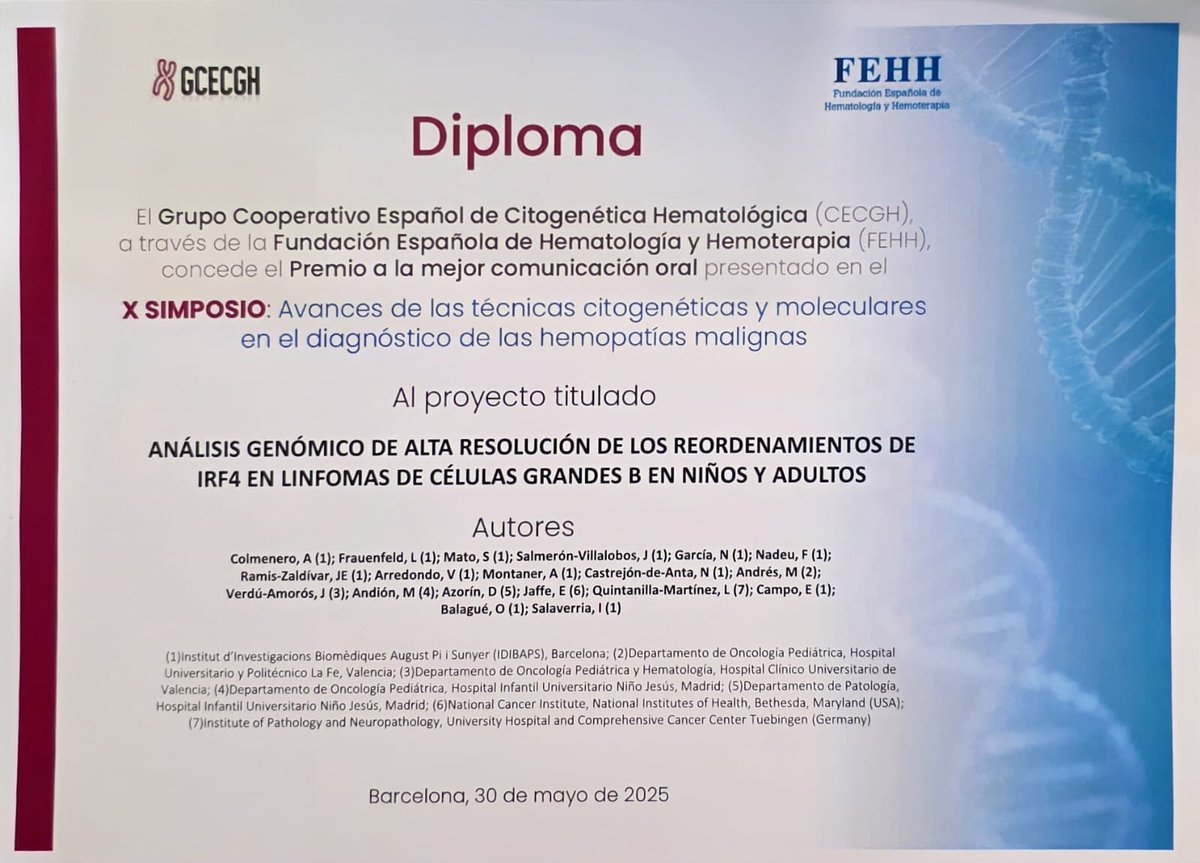 @sehh_es (@sehh_es) on Twitter photo #gcecgh Y terminamos con los premios a las dos mejores #comunicaciones presentadas al simposio <a href="/gcecgh/">GCECGH</a> ¡Enhorabuena y nos vemos en 2027! <a href="/hmarpath/">Hospital del Mar - Pathology</a> <a href="/rocio_salgado/">Rocío Salgado</a> <a href="/bespinetHMar/">bespinet_HMar</a> #gcecgh Y terminamos con los premios a las dos mejores #comunicaciones presentadas al simposio <a href="/gcecgh/">GCECGH</a> ¡Enhorabuena y nos vemos en 2027! <a href="/hmarpath/">Hospital del Mar - Pathology</a> <a href="/rocio_salgado/">Rocío Salgado</a> <a href="/bespinetHMar/">bespinet_HMar</a>