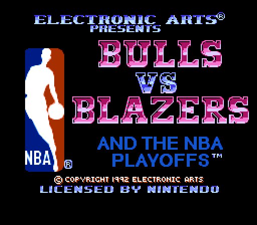 Bulls vs Blazers title screen demake for 8-bit NES/ Famicom (based on SNES title screen).

Made with the new (and amazing) version of NAW:
nesrocks.itch.io/naw

ROM download:
mediafire.com/file/eqws98hmn…

#rom #demake #8bit #NBA #basketball #bullsvsblazers #ea #electronicarts #snes