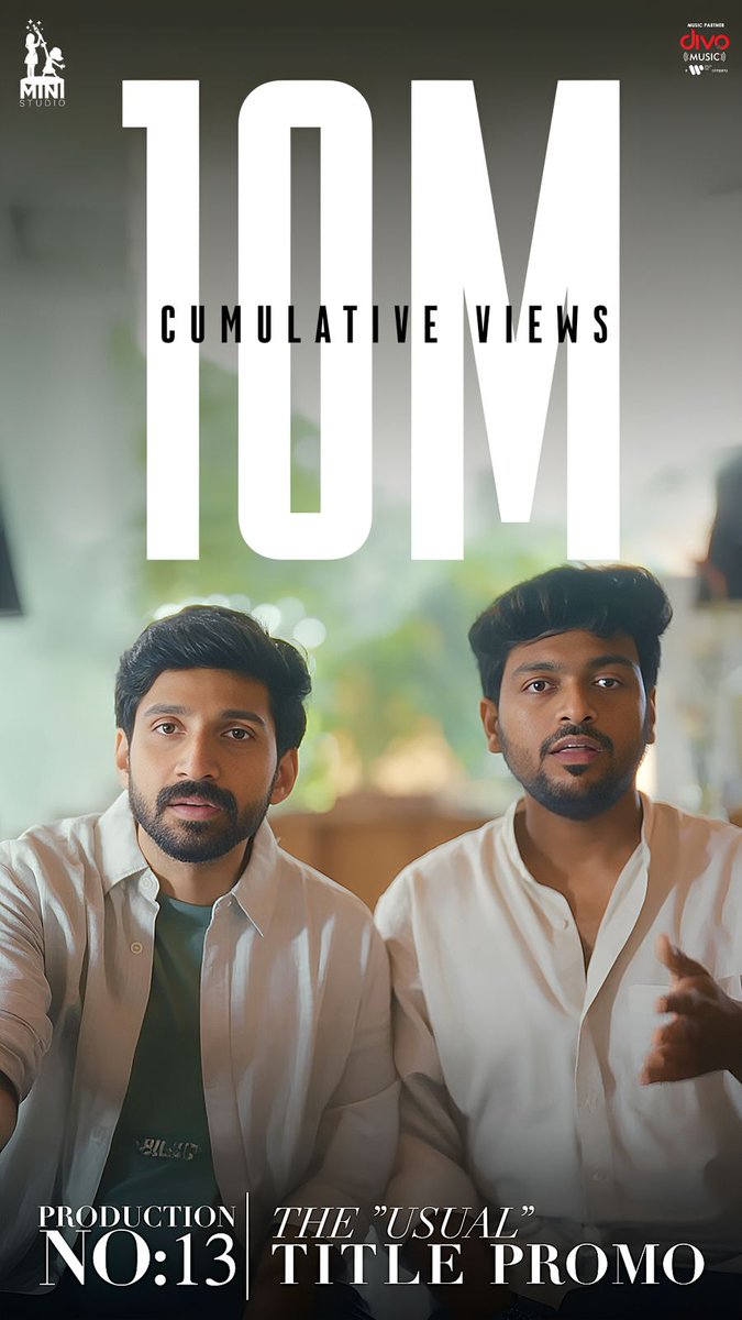 Wow that's really exciting #Aaromaley promo has reached 10 M views.... Congratulations whole team 🎉🎉🎉🎉👏👏