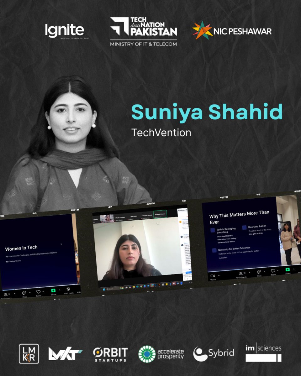 Tech for Women: A Recap of an Inspiring Virtual Session with Suniya Shahid!

We recently hosted an open session titled “Tech for Women”, led by Suniya Shahid, Founder &amp; CEO of TechVention. The session brought together attendees of different backgrounds.