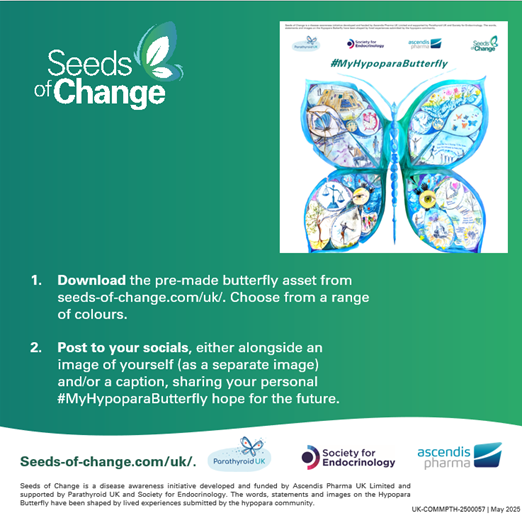 Today is #HypoparaDay2025, and we’re delighted to support the launch of the #SeedsOfChange Hypopara Butterfly! 🦋

We're inviting you to join in by sharing your own digital butterfly on social media with the hashtag #MyHypoparaButterfly. 📷

Get involved👉 seeds-of-change.com/uk/