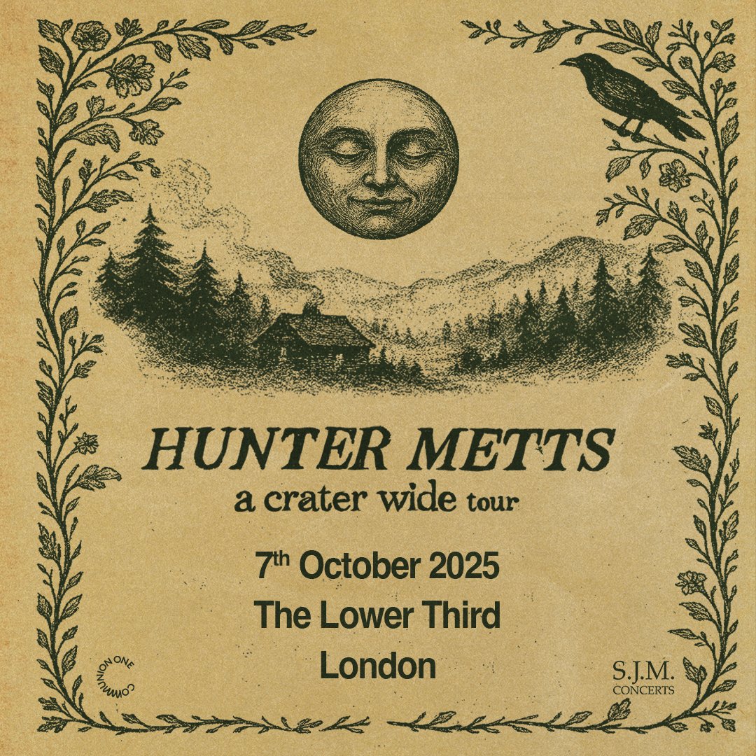 Indie alt-folk star Hunter Metts announces his FIRST EVER headline tour!

Catch him live in London in October 🙌 

Tickets on sale via gigst.rs/HunterM