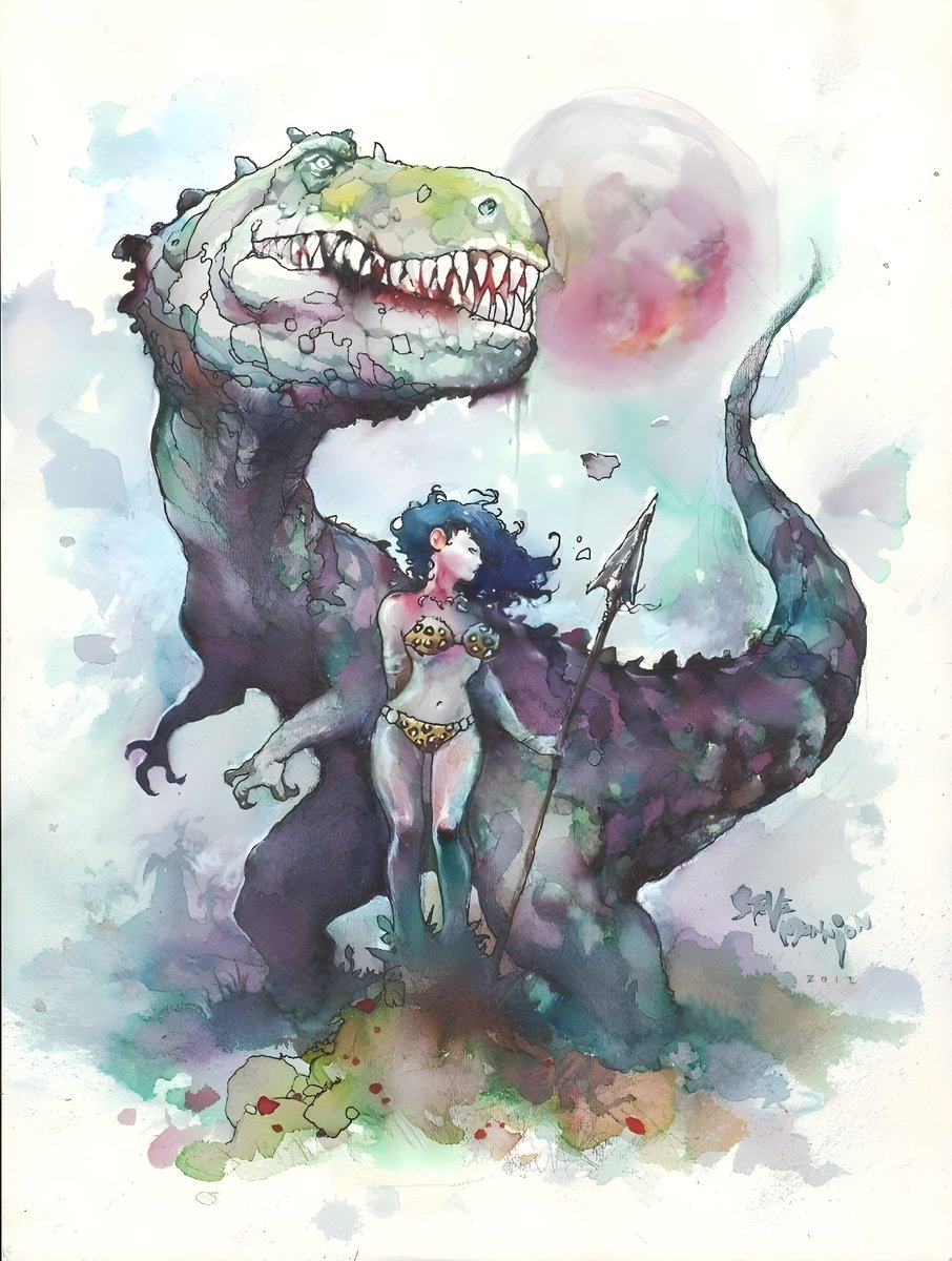 Into the Weird (@intoweird) on Twitter photo Primeval Pair. Art by Steve Mannion #fantasyart Primeval Pair. Art by Steve Mannion #fantasyart