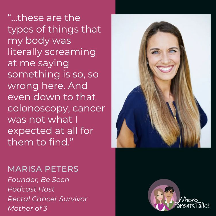 What happens when a parent faces a life-threatening diagnosis while raising kids?

That was <a href="/MarisaPeters777/">Be Seen</a> reality. The cancer survivor, mom of 3 &amp; founder of Be Seen shares her lived experience w/ @liannecastelino 

buff.ly/yLfpGFZ 

#parenting #cancer #raisingkids