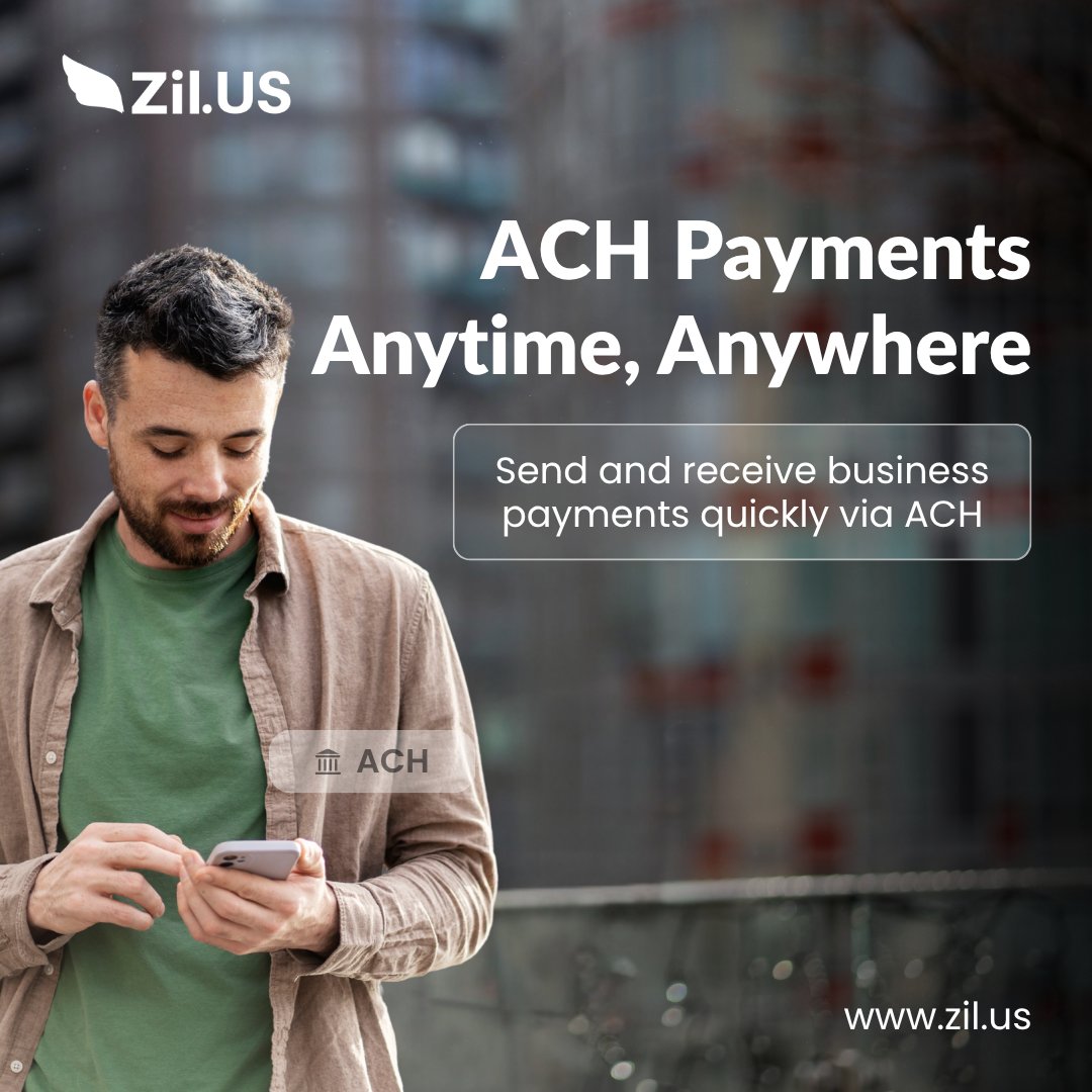 Zil.US makes ACH Transfer simple and affordable. Pay vendors or employees directly from any device at any time.

Learn more: zil.us/ach-transfer/

Click here for interactive demo: zilmoney.storylane.io/share/u8evkcgy…

#ACHTransfer #BusinessPayments