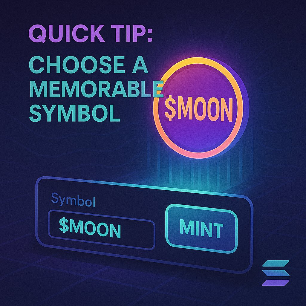 tokenforge_sol's tweet image. 💡 Quick Tip for Token Creators

Choose a short, memorable symbol—it makes your token easier to find, trade, and hype.

Think $MOON, $PEPE, or $JOE 🚀

Mint your token in seconds at 👉 tokenforge.tools

Follow: @tokenforge_sol 

#TokenCreation #CryptoTips #SolanaTokens…
