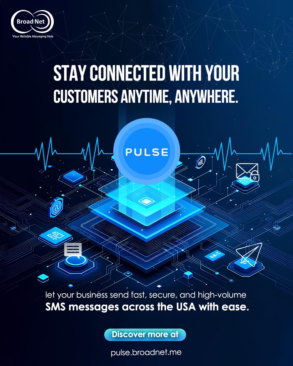 broad_net's tweet image. Power Your Business with PULSE!
Stay connected with your customers anytime, anywhere with fast, secure, and high-volume SMS across the USA .
Discover how at pulse.broadnet.me
#PulseSMS #USAMessaging #BusinessGrowth #SMSMarketing #TelecomSolutions #BulkSMS #DigitalOutreach