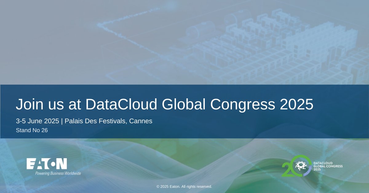 We'll be at #DataCloudGlobalCongress! Come see how our AI-enabled systems from grid to chip, including modular prefabricated designs, can support your growing power demands while ensuring business continuity and #sustainability. Learn more: bit.ly/4mzOutP
#AI #DataCentre