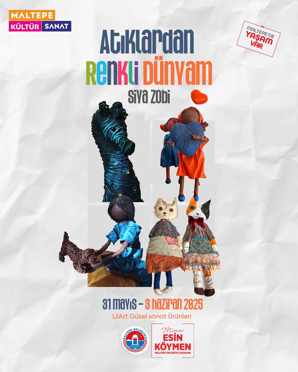 Doğaya sanatsal bir selam! 🌍♻️

Kullanım dışı kalmış ve çöpe gitmeye hazır materyallerden üretilen sanat harikaları, çevre dostlarının büyük farkındalığıyla buluşuyor. 💡🎨

Gelin, geri dönüşümün gücünü birlikte keşfedelim 💚🌱

📍 Prof. Dr. Türkan Saylan Kültür Merkezi
🕚 Saat: