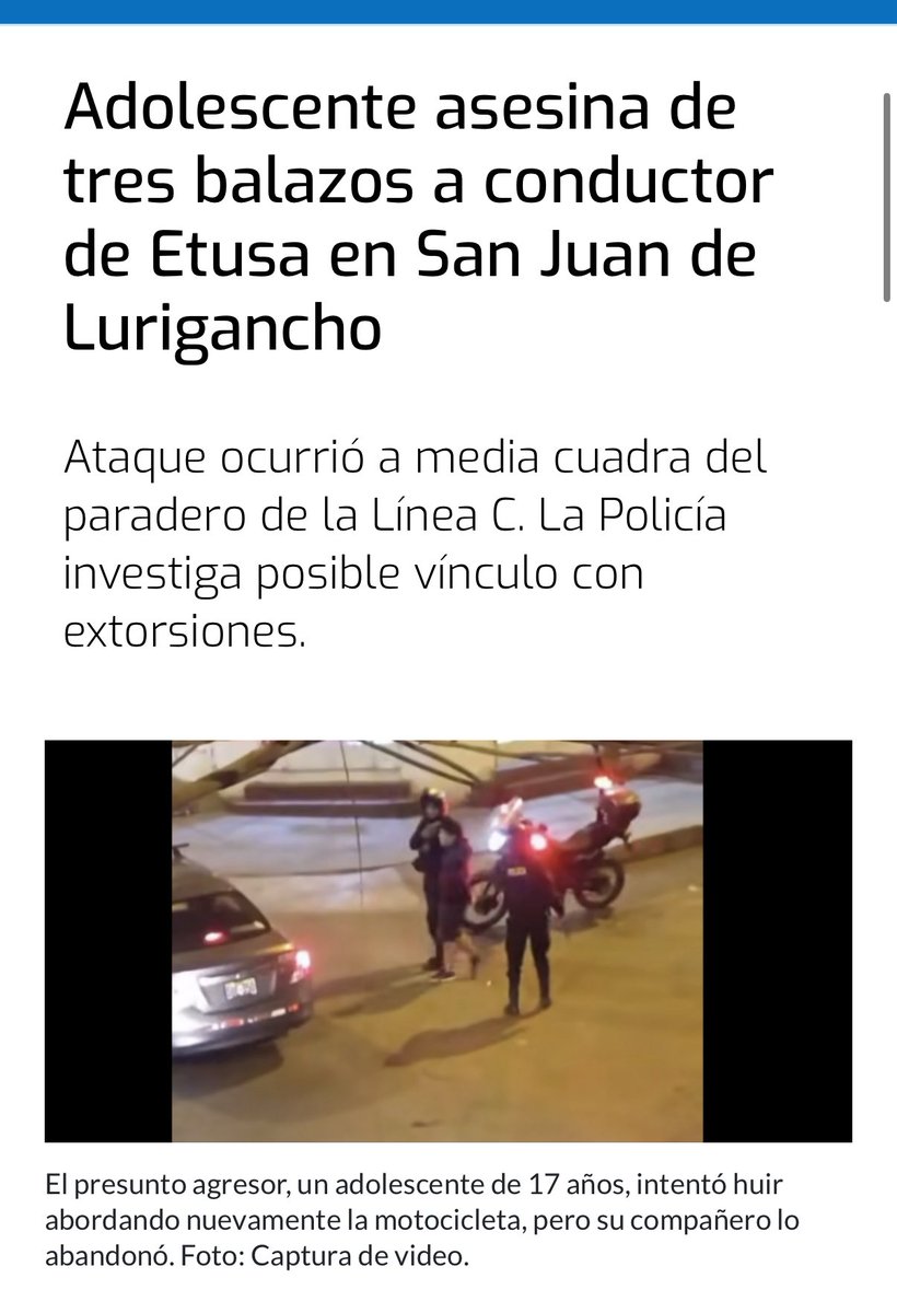 A ver cómo les explican ahora los burócratas del <a href="/Poder_Judicial_/">Poder Judicial Perú</a>, <a href="/FiscaliaPeru/">Ministerio Público</a> y la <a href="/Defensoria_Peru/">Defensoría del Pueblo</a> a los familiares de este padre de familia, que el asesino era solo una “criatura” de 17 años, víctima del sistema, y que en lugar de ser juzgado como adulto, debe ser