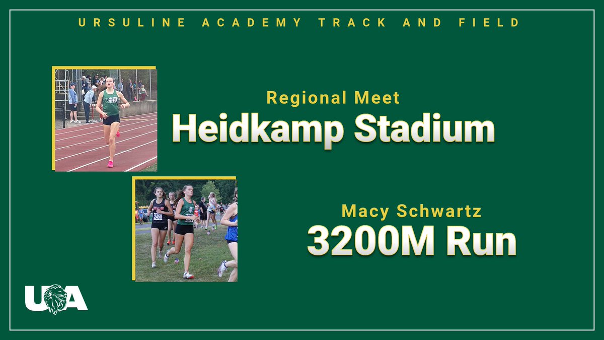 🏃‍♀️ Track &amp; Field Meet
🆚 Regional Meet
📍 Huber Heights - Wayne High School
🕰️ 8:15 pm
🌟 Macy will run the 3200m