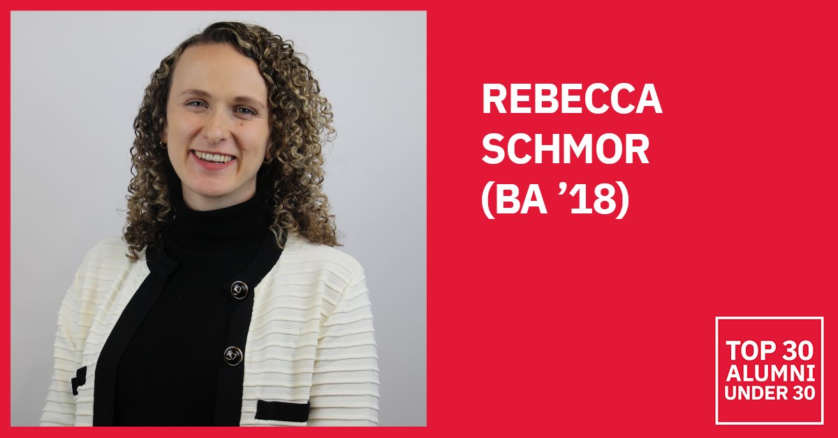 Glendon Campus YorkU (@glendoncampus) on Twitter photo Congratulations to Glendon Alumna, Rebecca Schmor on being recognized as #YorkU’s Top 30 Alumni Under 30!  
➡️ yorku.ca/alumniandfrien… Congratulations to Glendon Alumna, Rebecca Schmor on being recognized as #YorkU’s Top 30 Alumni Under 30!  
➡️ yorku.ca/alumniandfrien…