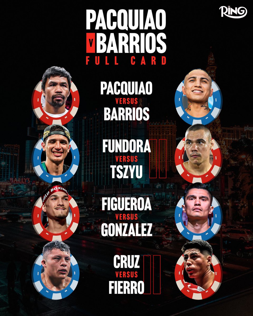 The Manny Pacquiao vs Mario Barrios reported card for July 19th is looking STACKED! 🔥