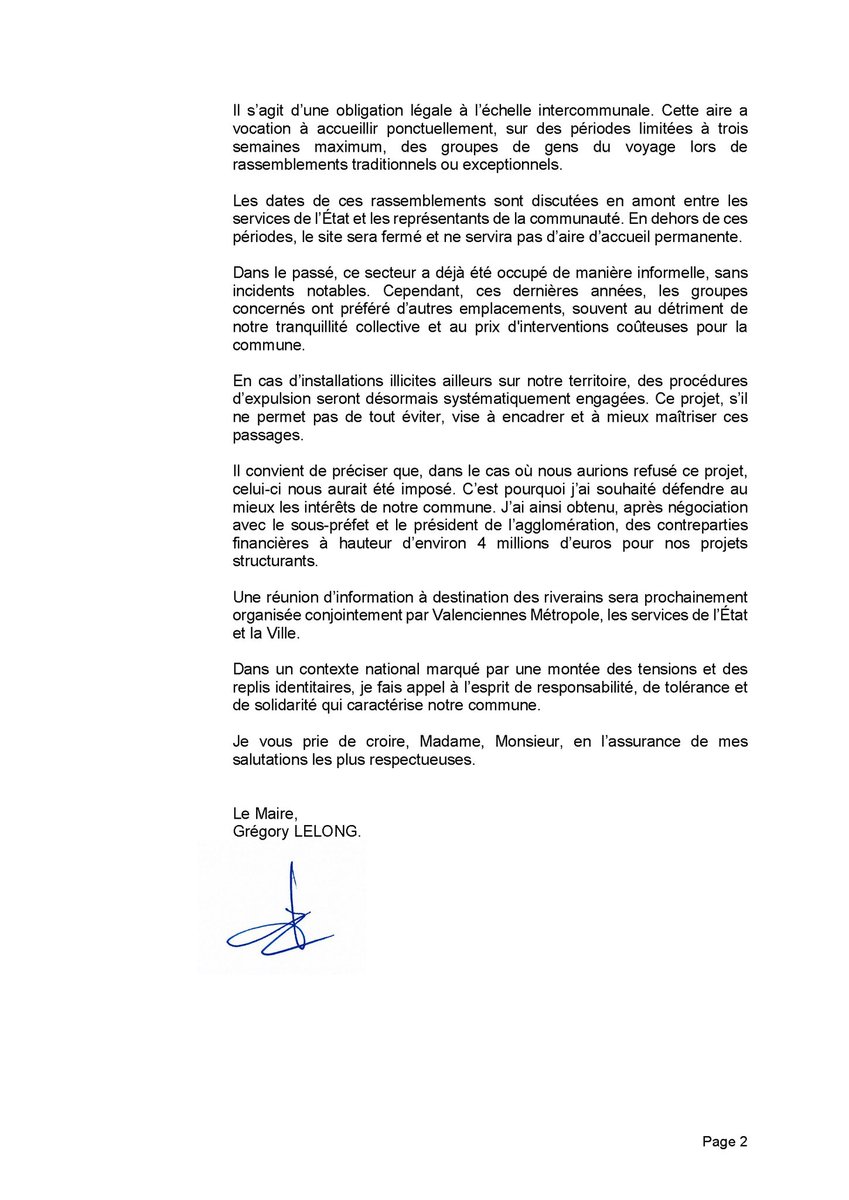 Non, ce n’est pas un recul. Oui, c’est un choix. Une aire de grand passage encadrée pour protéger le territoire et près de 4 M€ mobilisés pour nos projets, sur ce mandat et le suivant. La rumeur s’arrête ici. Le travail, lui, continue.