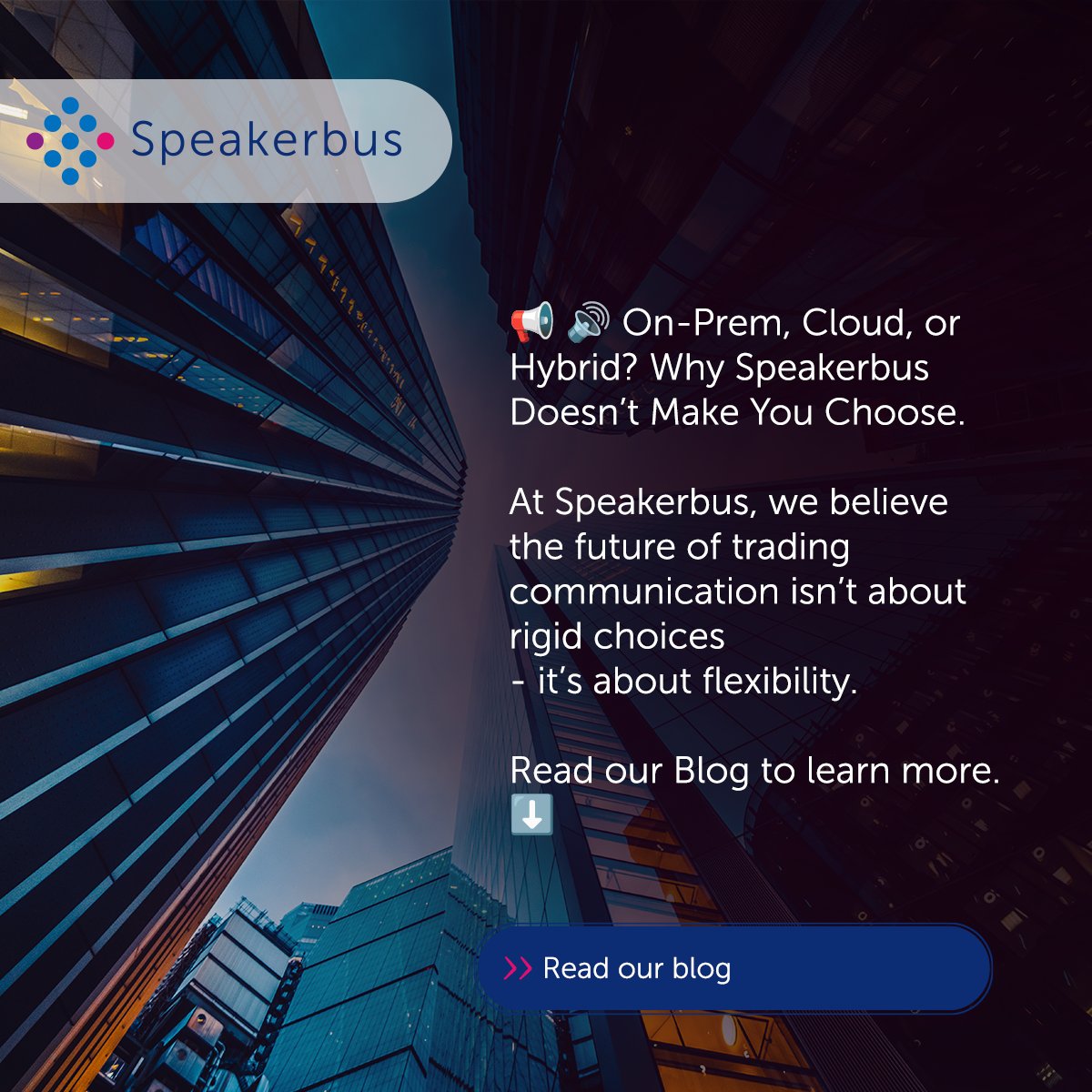 Speakerbus's tweet image. On-prem, hybrid, or cloud—Speakerbus delivers voice trading tech your way.
No limits. Just seamless flexibility.
hubs.ly/Q03jRpPS0
#VoiceTrading #Fintech #TradingTech #CloudReady #Speakerbus