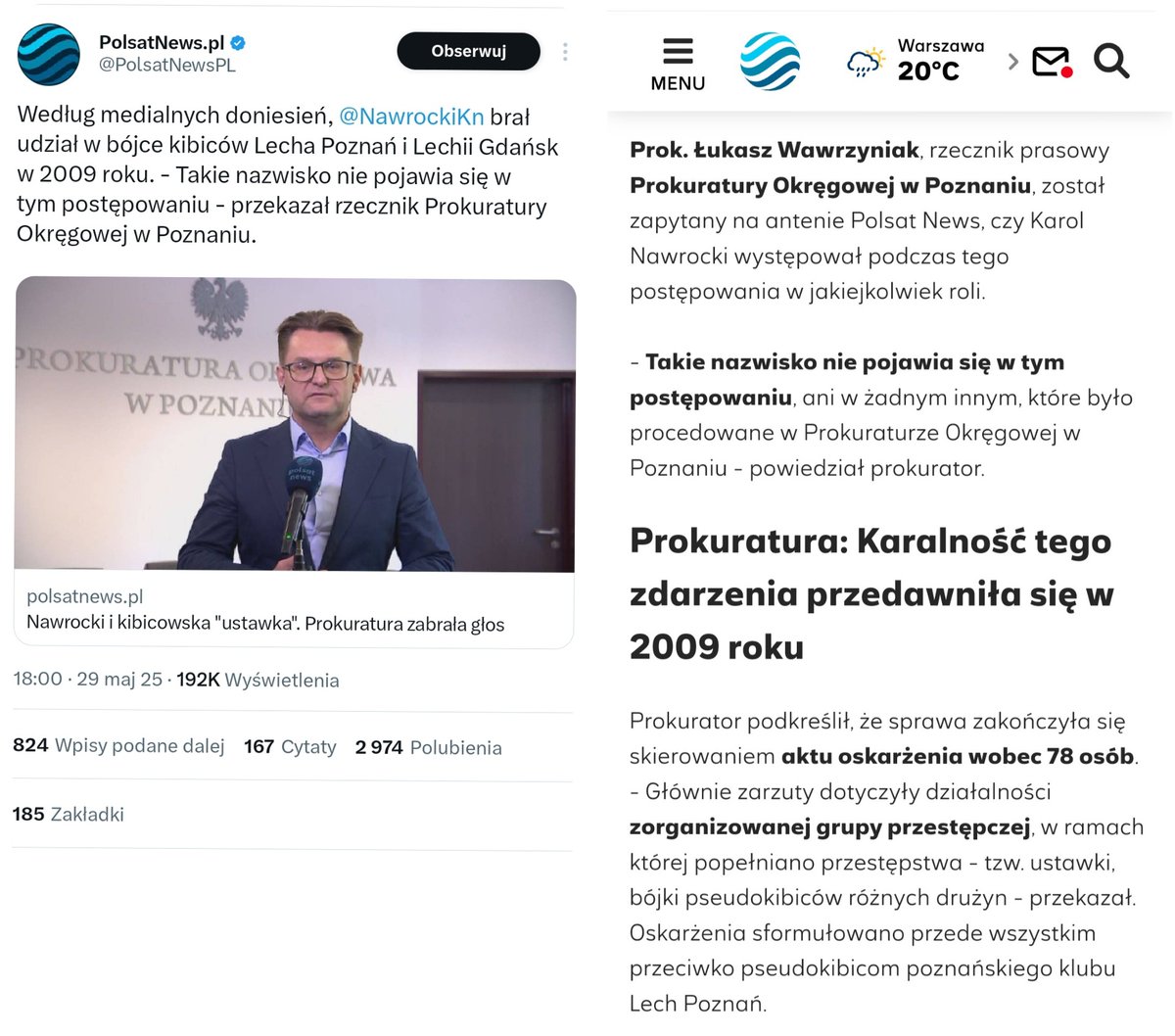 Jeśli chcesz zostać w domu lub oddać głos nieważny, to ten tweet jest właśnie dla Ciebie! 😊

Zacznijmy od tego: czy widziałeś mema Trzaskowskiego „o mnie wiesz wszystko, o nim nie wiesz nic”? Pewnie tak. No to zastanówmy się…

Pierwszy artykuł o tym, że Nawrocki załatwiał w