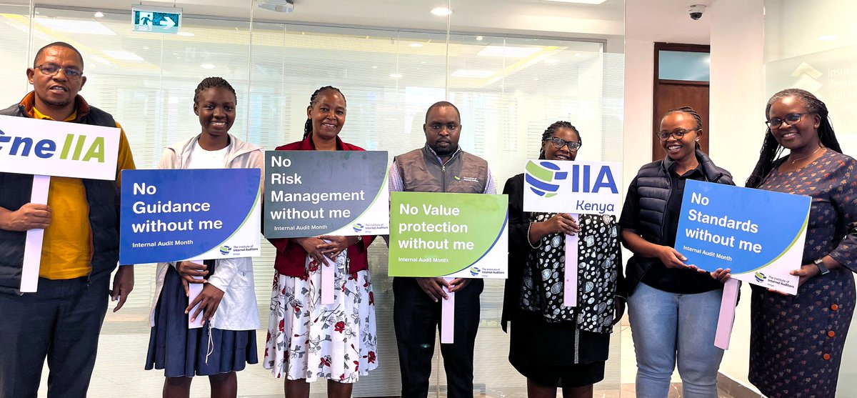 ira_kenya's tweet photo. In celebration of Internal Audit Month, the Authority led by Ms. Joan Kirika, the Director Internal Audit, was today joined by the Institute of Internal Auditors (IIA) Kenya in appreciating and recognizing the vital role of internal auditors. https://t.co/NIU0UG7Q5I