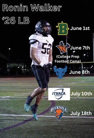 Ronin Walker (@walkerronin) on Twitter photo Here’s my current summer camp schedule. Can’t wait to compete!!
<a href="/BruceJ_55/">Coach Bruce J</a> <a href="/CalvinBain21/">BAIN</a> <a href="/RHCometFootball/">Rush Henrietta Royal Comets Football</a> Here’s my current summer camp schedule. Can’t wait to compete!!
<a href="/BruceJ_55/">Coach Bruce J</a> <a href="/CalvinBain21/">BAIN</a> <a href="/RHCometFootball/">Rush Henrietta Royal Comets Football</a>