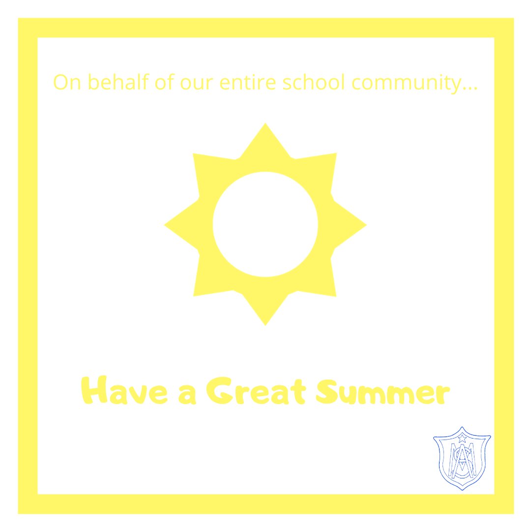 With the end of our Summer Assessments, it is time to wish all in #ASM's #SchoolCommunity a restful and relaxing summer break. It is SO richly deserved! We are in awe of (but not surprised by), the determination, adaptability, and kindness we have witnessed this year. Enjoy. 💙