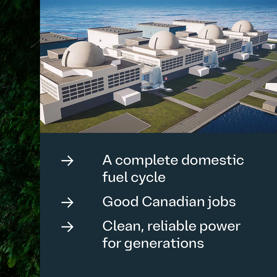 Canadians4CANDU's tweet image. This is what energy independence looks like 🇨🇦
CANDU reactors run on natural uranium mined right here in Saskatchewan—no enrichment needed. That means fewer foreign dependencies, lower costs, and a fully Canadian supply chain from rock to reactor.
#CanadiansForCANDU…