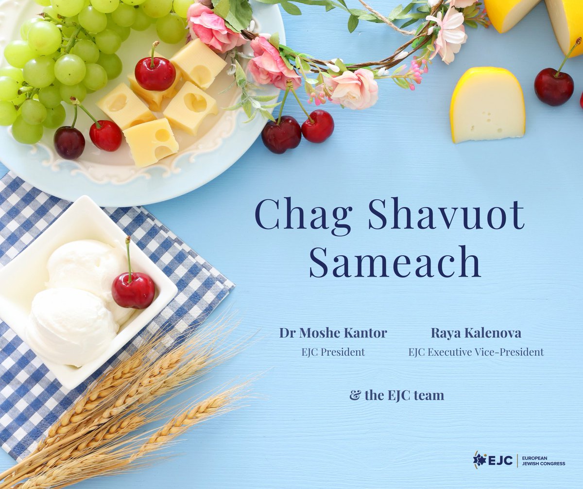 Tonight, we embark on a journey of knowledge and spiritual growth as we celebrate Shavuot, the occasion of Moses receiving the Torah at Mt. Sinai.

As is customary, Jews stay up all night and learn. We wish everyone a safe and peaceful holiday.
Chag Shavuot sameach! 🌾🧀🥛
