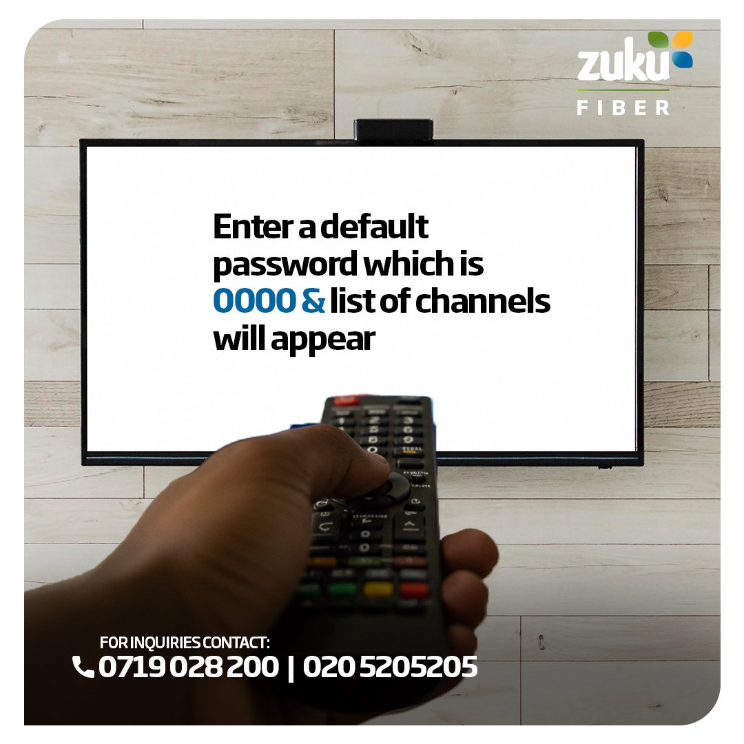 ZukuHome's tweet image. Here is how lock your channels.

Follow the steps below to see how For more info contact: 0719028200 Or 0205205205

#GetMoreForLess
#ZukuTriplePlay