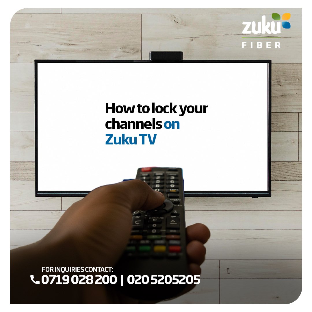 ZukuHome's tweet image. Here is how lock your channels.

Follow the steps below to see how For more info contact: 0719028200 Or 0205205205

#GetMoreForLess
#ZukuTriplePlay