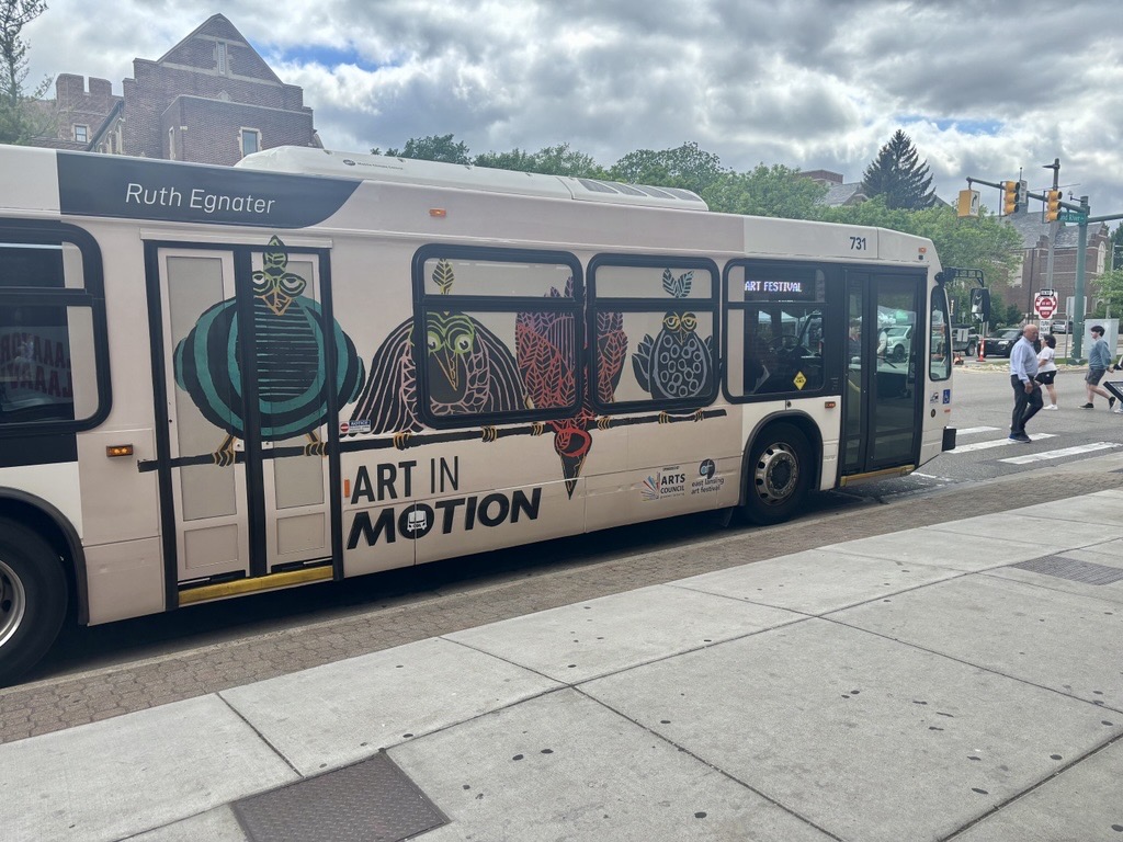 🎨 Hop on an #ArtInMotion bus &amp; see local creativity in action on #NationalCreativityDay!

In partnership with the Arts Council of Greater Lansing, we’re featuring artwork from five local artists.

Ride, get inspired &amp; plan your trip at cata.org. 🚍✨

#RideCATA