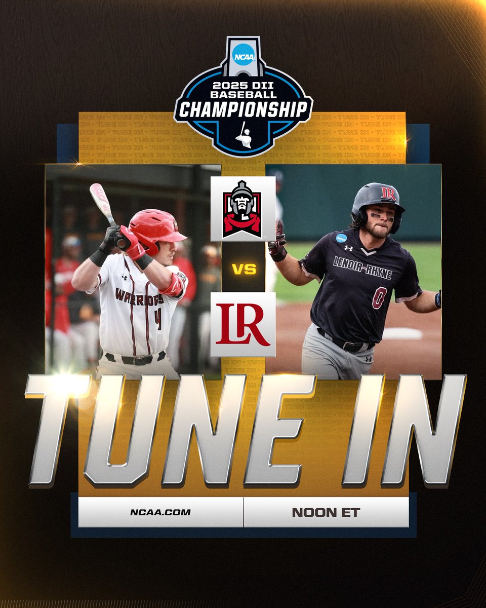 NCAA Division II (@ncaadii) on Twitter photo Let's Play Ball! โพ๏ธ
No. 3 <a href="/LRBearsBaseball/">LRBearsBaseball</a> will battle No. 6 <a href="/ESU_Baseball/">ESU Baseball</a> at Noon ET.
Live stream and stats: on.ncaa.com/0530D2BSBg1
#D2BSB | on.ncaa.com/25D2BSBsp Let's Play Ball! โพ๏ธ
No. 3 <a href="/LRBearsBaseball/">LRBearsBaseball</a> will battle No. 6 <a href="/ESU_Baseball/">ESU Baseball</a> at Noon ET.
Live stream and stats: on.ncaa.com/0530D2BSBg1
#D2BSB | on.ncaa.com/25D2BSBsp